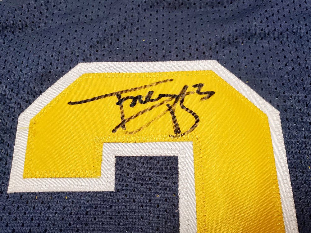 Michigan Wolverines Trey Burke Autographed Blue Jersey PSA/DNA Image a