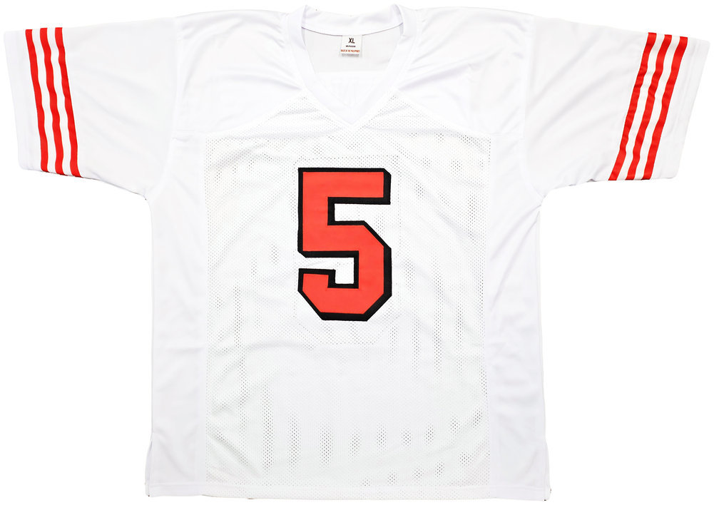San Francisco 49Ers Trey Lance Autographed White Jersey Beckett Beckett Witness #215021 Image a