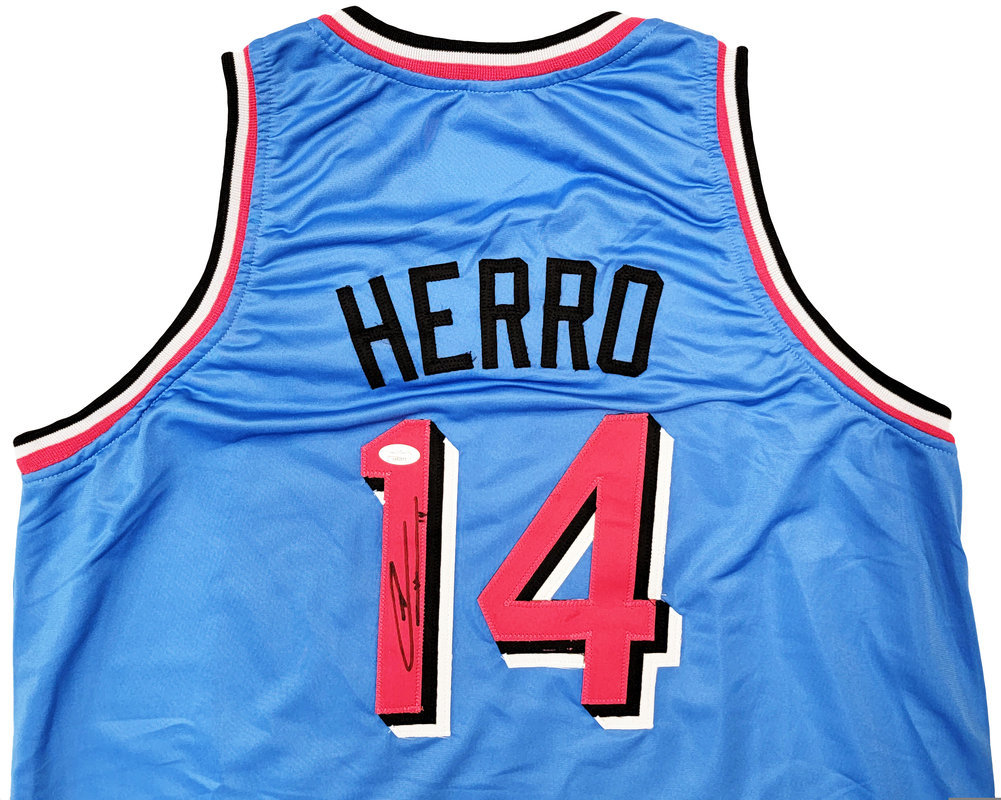 Miami Heat Tyler Herro Autographed Blue Jersey JSA Image a