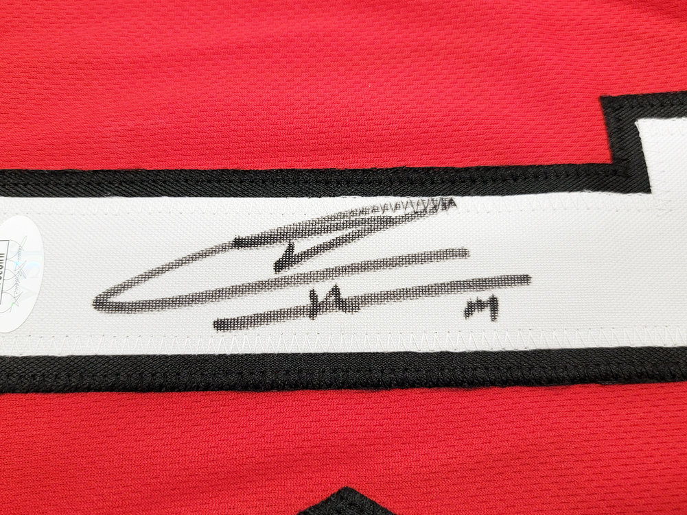 Miami Heat Tyler Herro Autographed Red Jersey JSA Image a