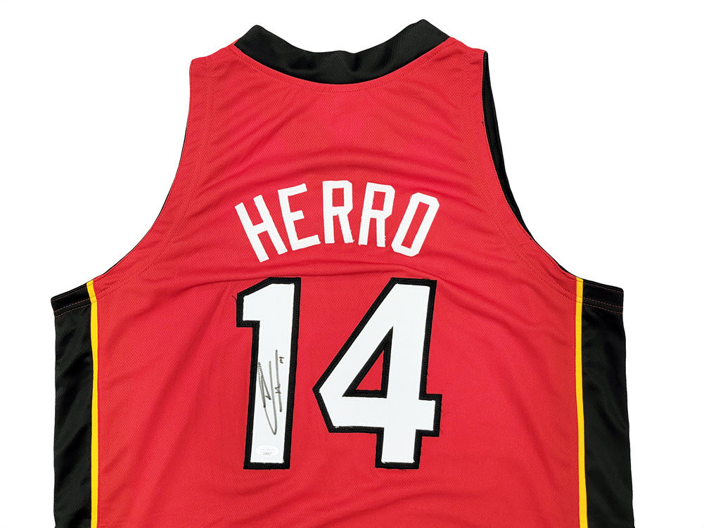 Miami Heat Tyler Herro Autographed Red Jersey JSA Image a