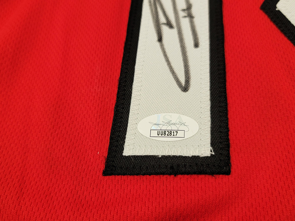 Miami Heat Tyler Herro Autographed Red Jersey JSA Image a