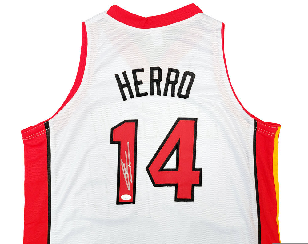 Miami Heat Tyler Herro Autographed White Jersey JSA Image a