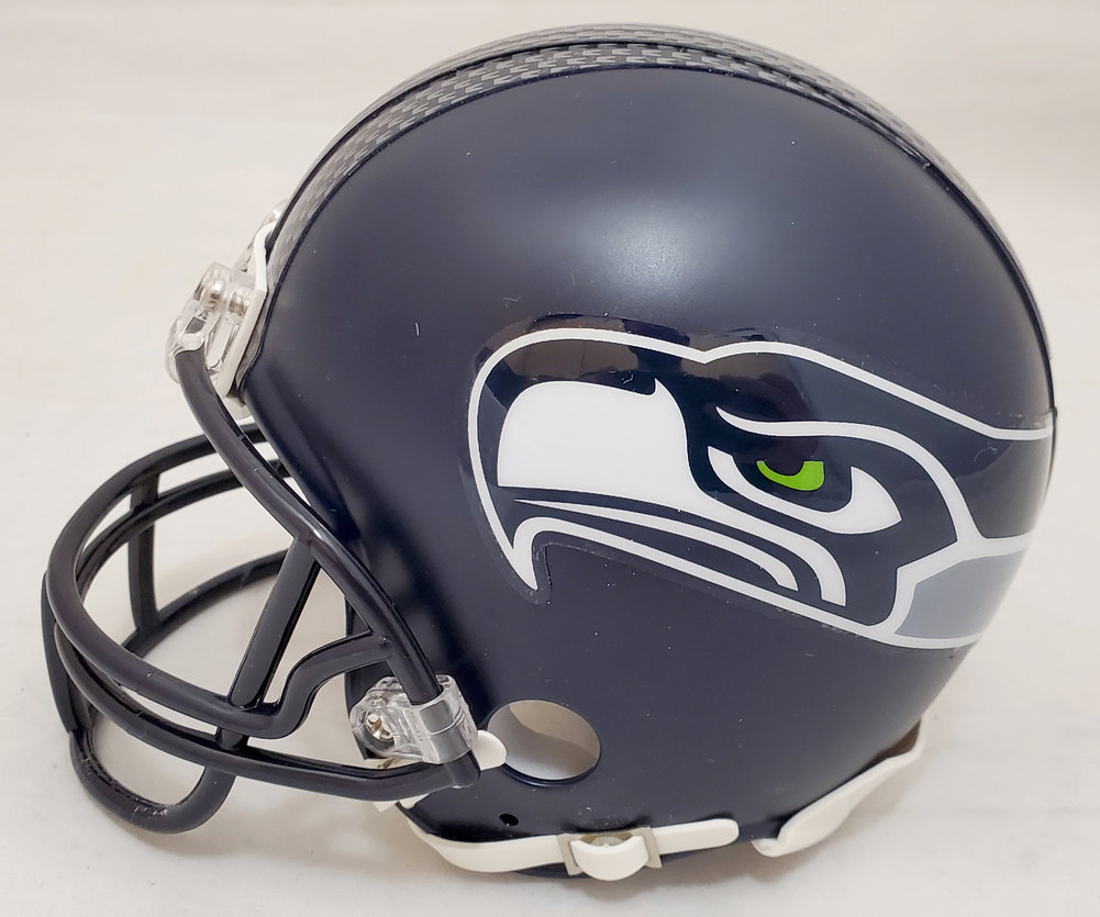 Tyler Lockett Autographed Seattle Seahawks Mini Helmet In Green Mcs Holo #182257 Image a