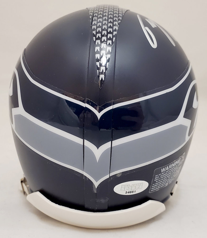 Tyler Lockett Autographed Seattle Seahawks Mini Helmet In Silver Mcs Holo #182258 Image a