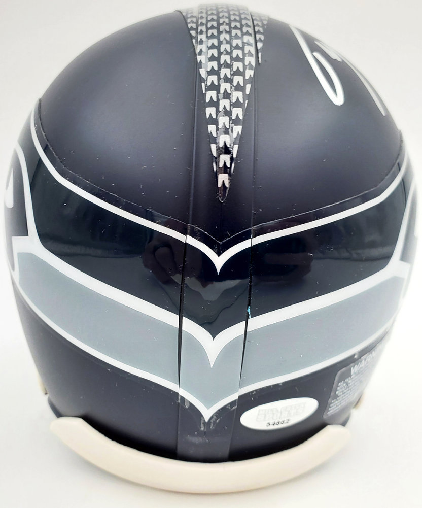 Tyler Lockett Autographed Seattle Seahawks Mini Helmet In Silver Mcs Holo #182258 Image a