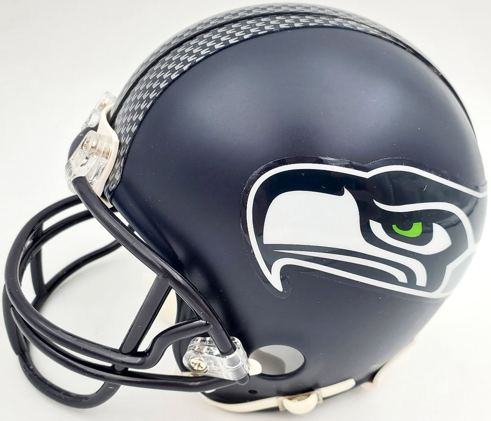 Tyler Lockett Autographed Seattle Seahawks Mini Helmet In Silver Mcs Holo #182258 Image a