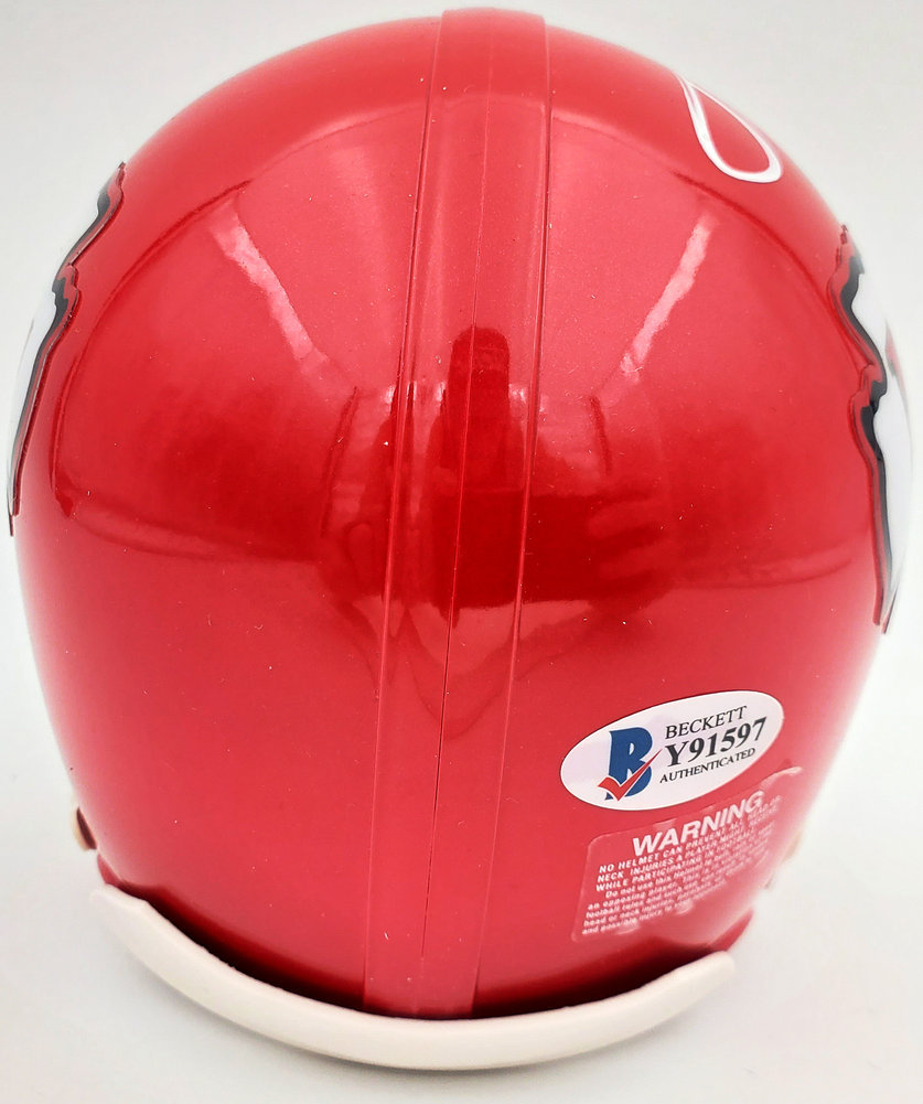 Tyrann Mathieu Autographed Kansas City Chiefs Mini Helmet Beckett Beckett Image a