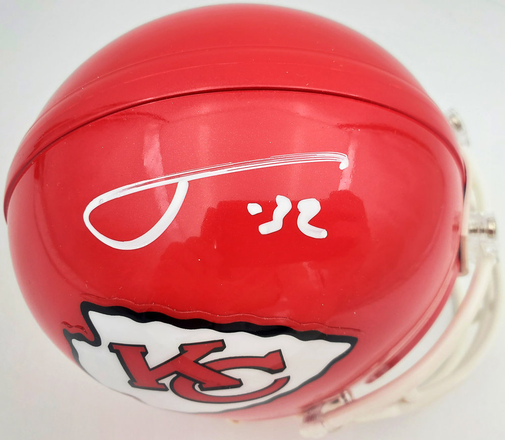 Tyrann Mathieu Autographed Kansas City Chiefs Mini Helmet Beckett Beckett Image a