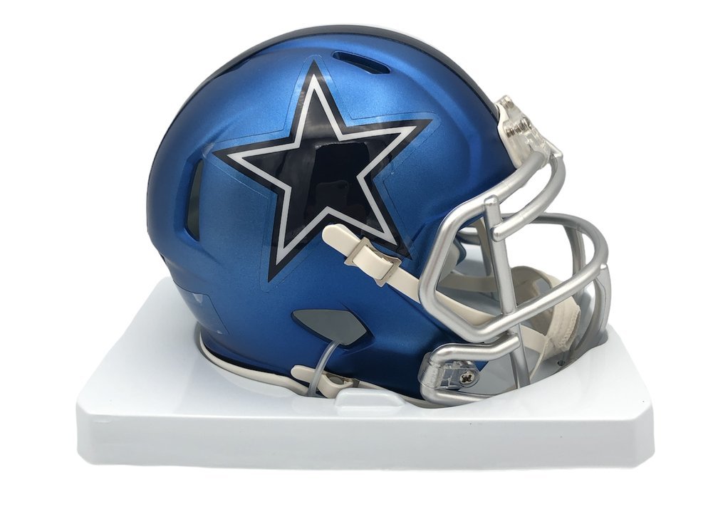 UNSIGNED Dallas Cowboys Riddell BLAZE Blue Speed Mini Helmet