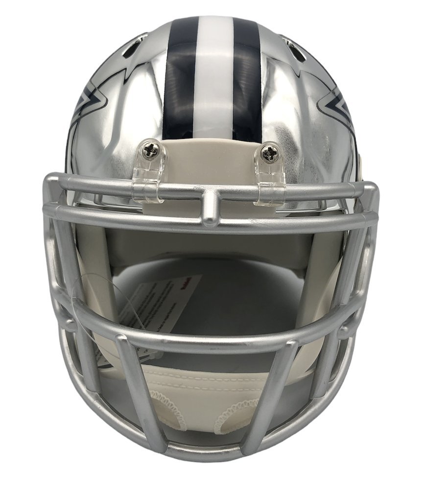 UNSIGNED Dallas Cowboys Riddell CHROME Speed Mini Helmet