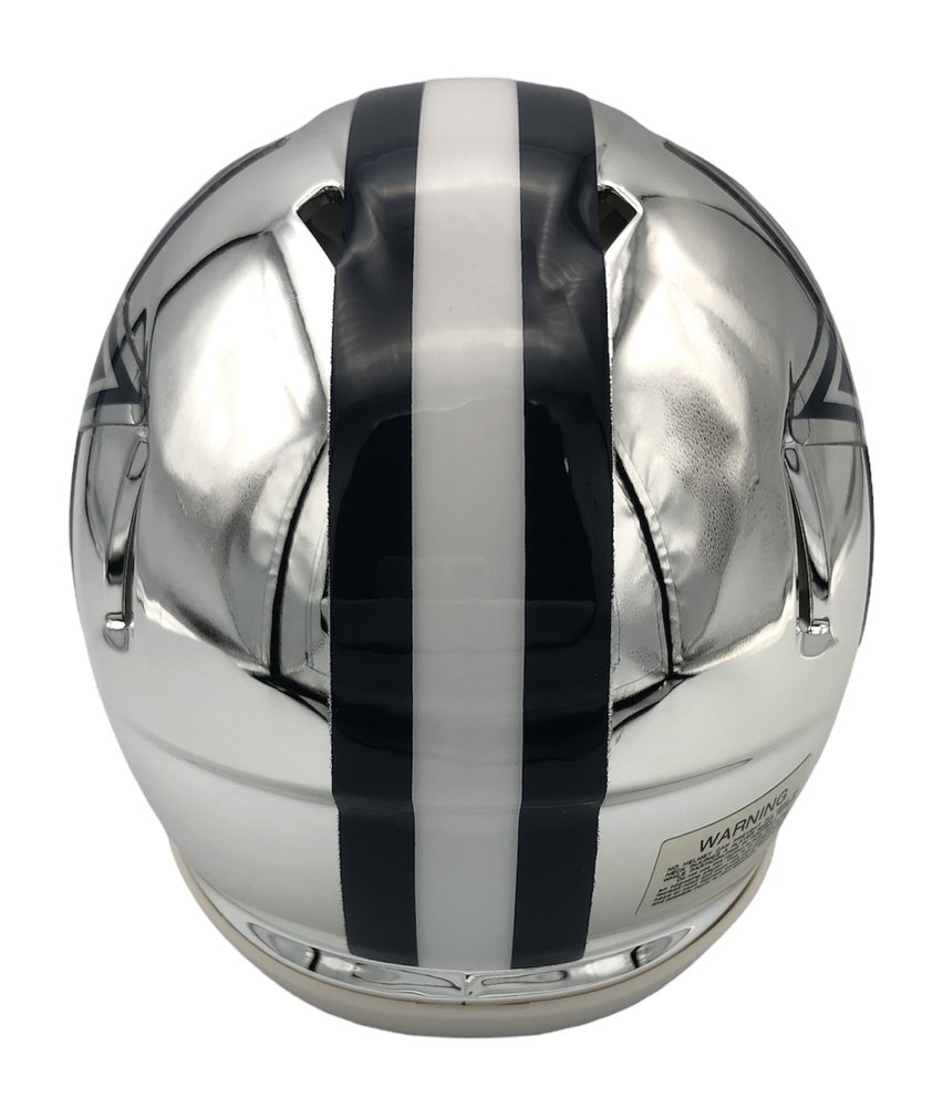 UNSIGNED Dallas Cowboys Riddell CHROME Speed Mini Helmet