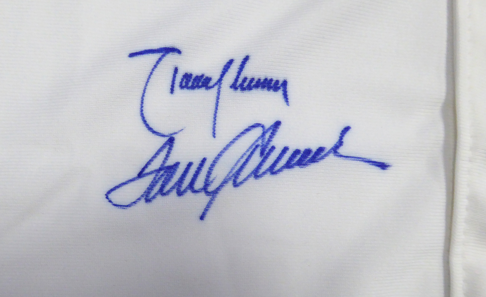 Multi Signed Autographed Signed Usc Tojans Legends White Jersey With Including Tom Seaver, Mark Mcgwire, Randy Johnson & Fred Lynn Limited Edition #/42 Steiner Holo Image a