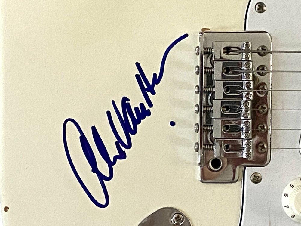 Van Halen Autographed Signed X 4 Group In-Person Autograph Guitar JSA Authentication Image a