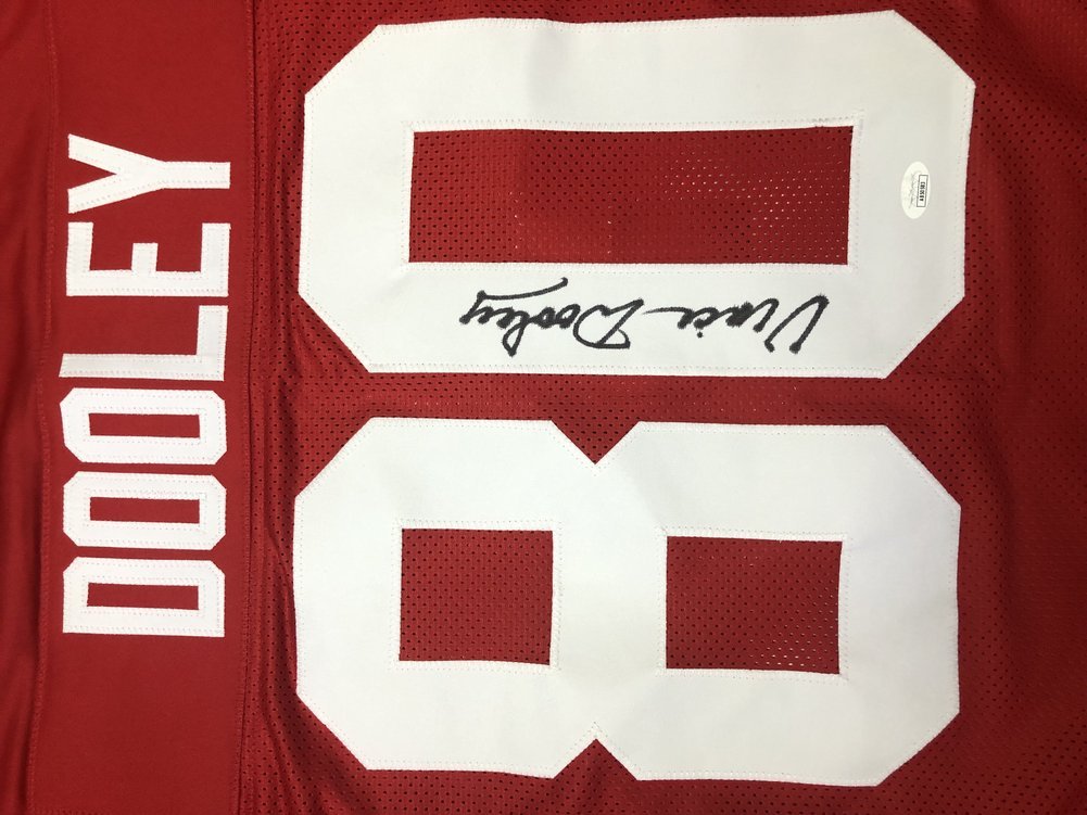 Vince Dooley Autographed Signed Georgia Bulldogs Custom Red #80 Jersey - JSA Image a