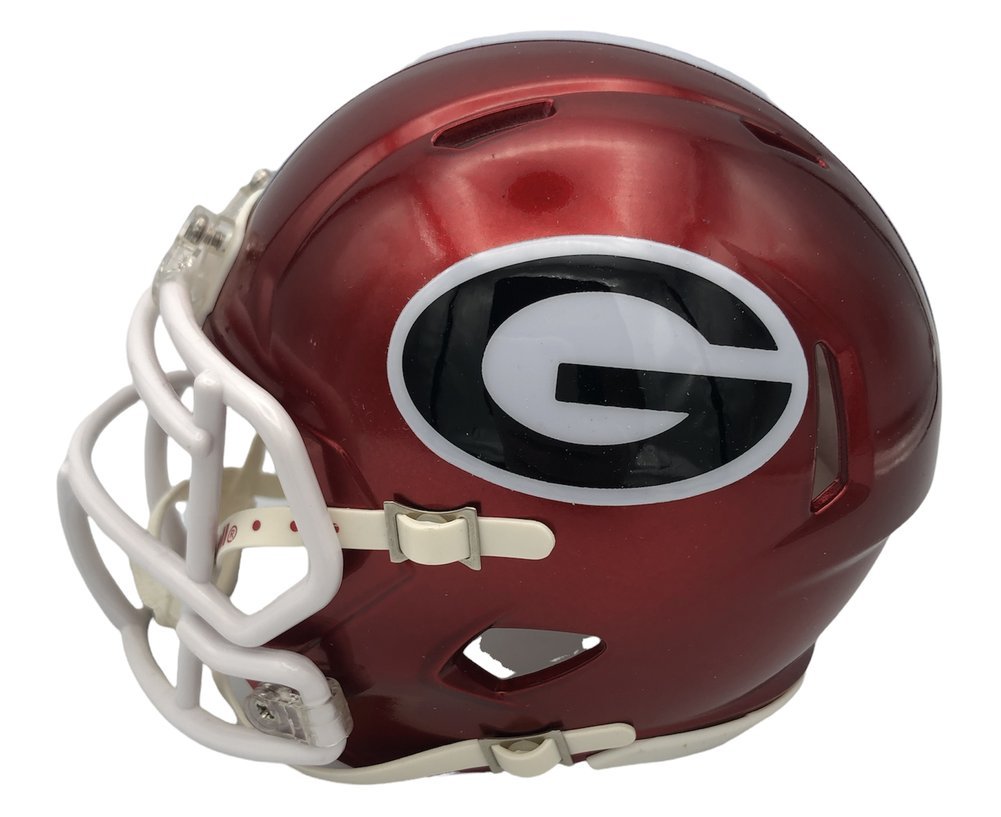 Vince Dooley Signed Georgia Bulldogs Riddell FLASH Speed Mini Helmet - JSA Image a