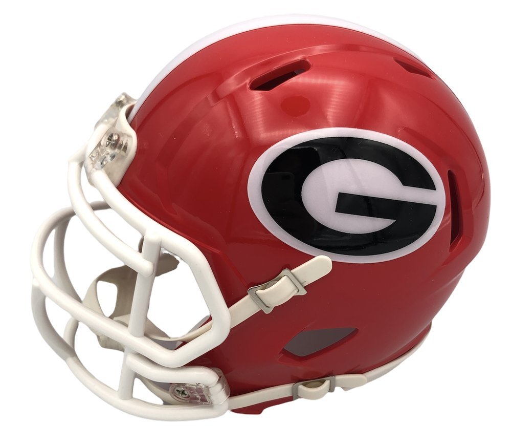 Vince Dooley Autographed Signed Georgia Bulldogs Riddell Speed Mini Helmet - JSA Image a