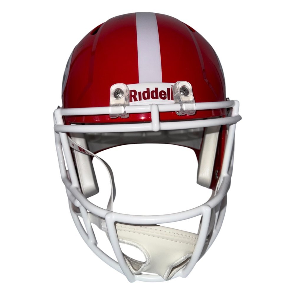 Vince Dooley Autographed Signed Georgia Bulldogs Riddell Speed Replica Full Size Helmet with "1980 Natl Champs" & "Go Dawgs" Image a