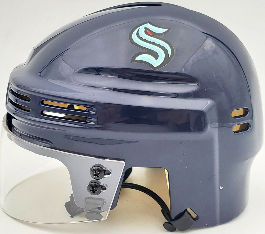 Vince Dunn Autographed Seattle Kraken Blue Mini Helmet Fanatics Holo #200299 Image a
