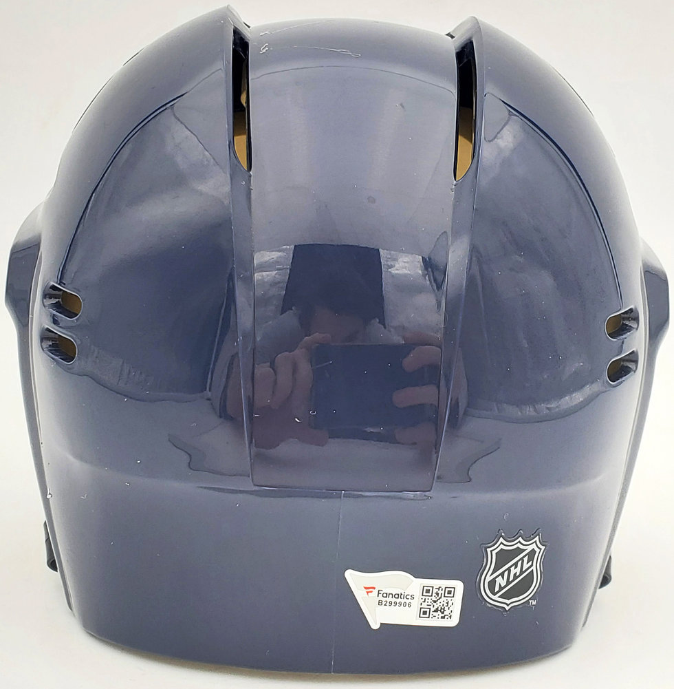 Vince Dunn Autographed Seattle Kraken Blue Mini Helmet Fanatics Holo #200299 Image a