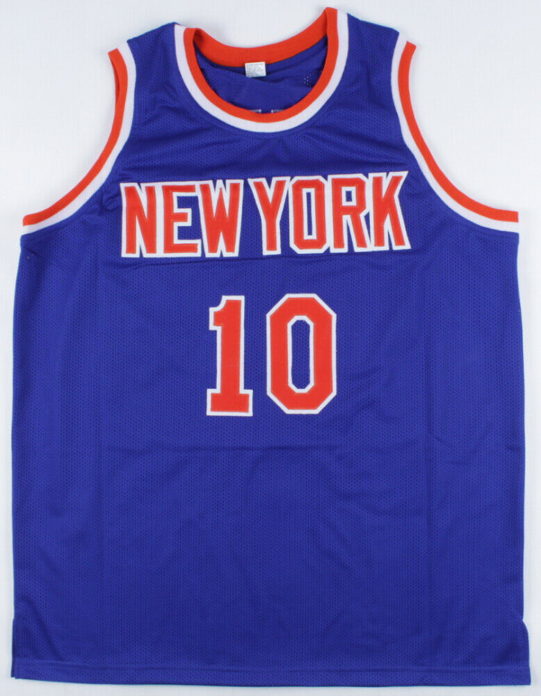Walt Frazier Autographed Signed New York Knicks Jersey (PSA COA) 2 NBA Champion (1970,1973) Image a