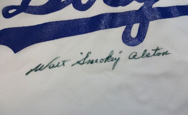 Los Angeles Dodgers Walter "Walt" Alston Autographed White Jersey "Smokey" PSA/DNA Image a