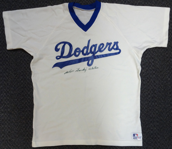 Los Angeles Dodgers Walter "Walt" Alston Autographed White Jersey "Smokey" PSA/DNA Image a