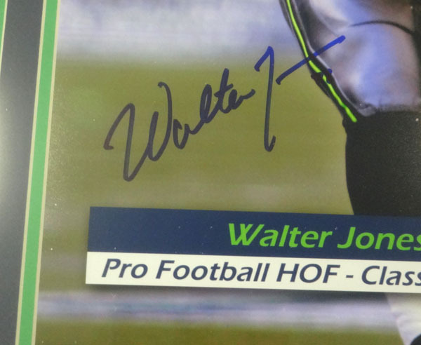 Walter Jones Autographed Framed 16X20 Photo Seattle Seahawks Mcs Holo #99724 Image a