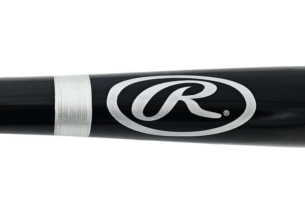 Wander Franco Autographed Black Rawlings Pro Bat Tampa Bay Rays JSA Image a