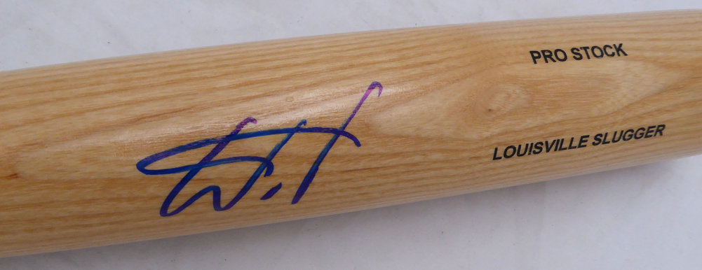 Wander Franco Autographed Louisville Slugger Bat Tampa Bay Rays JSA Image a