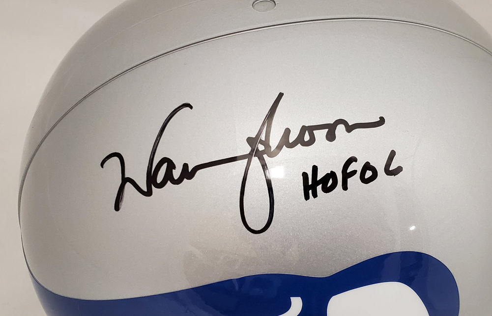 Warren Moon Autographed Signed Seattle Seahawks Full Size Gray Replica Throwback Helmet "HOF 06" Mcs Holo #187028 Image a