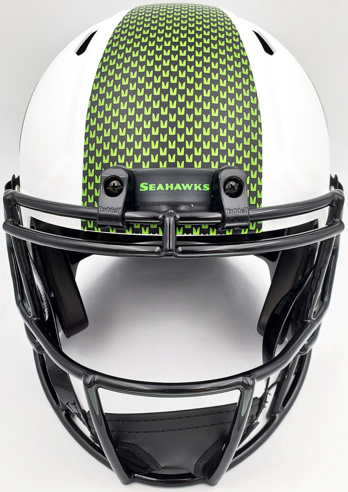 Warren Moon Autographed Signed Seattle Seahawks Lunar Eclipse White Full Size Replica Speed Helmet "HOF 06" Mcs Holo #196472 Image a