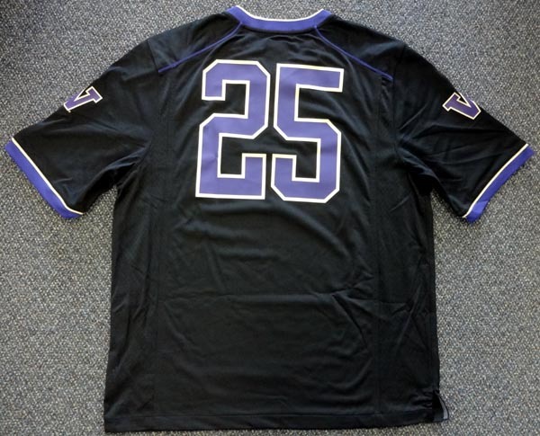 Washington Huskies Bishop Sankey Autographed Signed Black Nike Jersey Size L Mcs Holo #73081 Image a