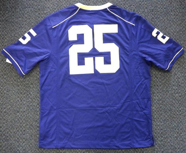 Washington Huskies Bishop Sankey Autographed Signed Purple Nike Jersey Size L Mcs Holo #73078 Image a