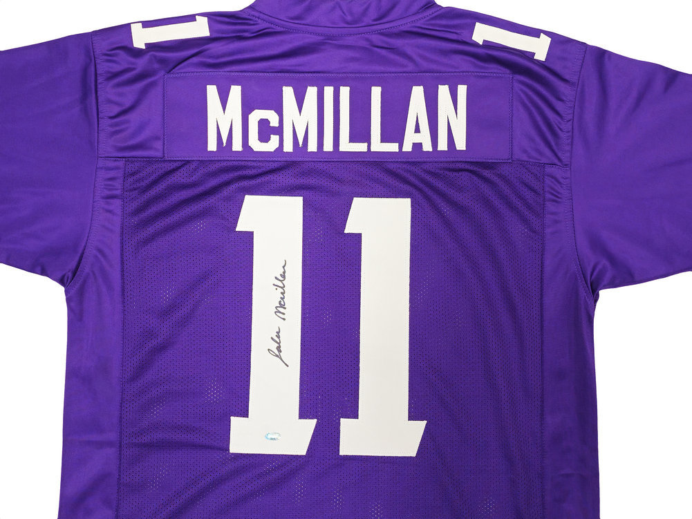Washington Huskies Jalen Mcmillan Autographed Purple Jersey Mcs Holo #222069 Image a