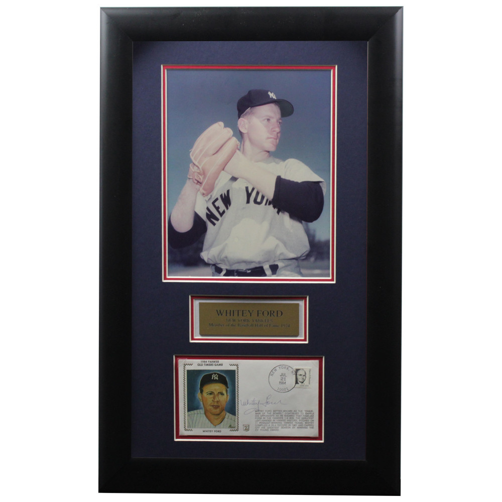 Whitey Ford Autographed Signed Framed First Day Cover - Certified Authentic Image a