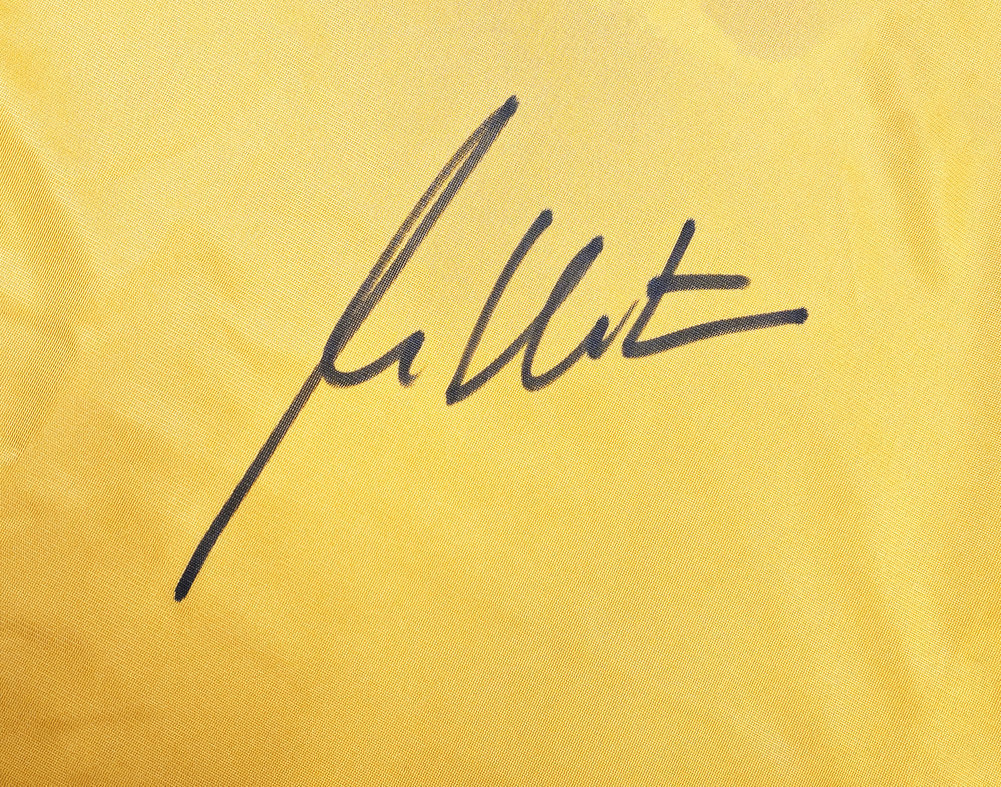 William Shatner Autographed Gold Star Trek Uniform Captain Kirk JSA Image a