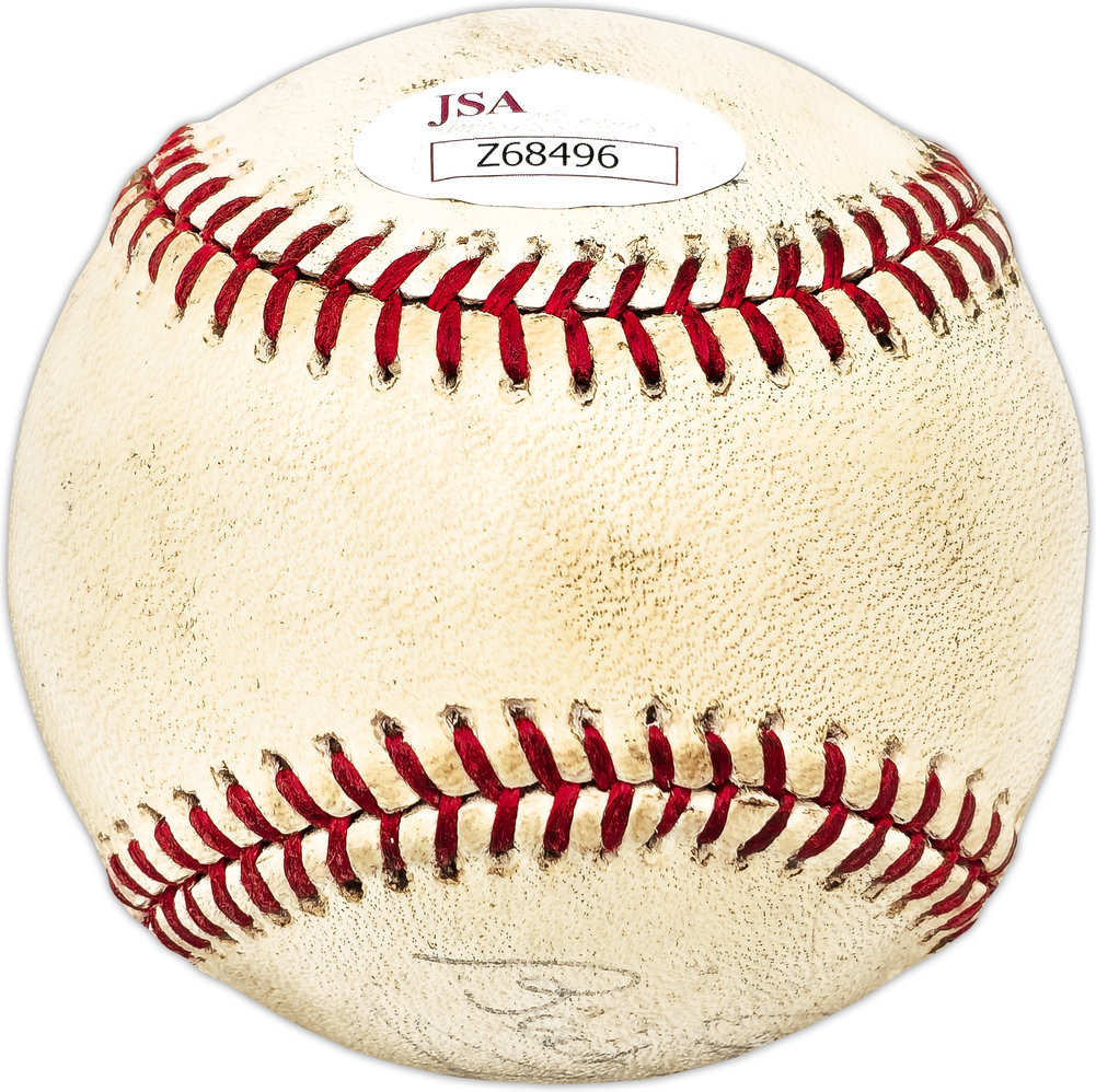Willie Mays Autographed Official Nl Baseball San Francisco Giants "Best Wishes" JSA Image a