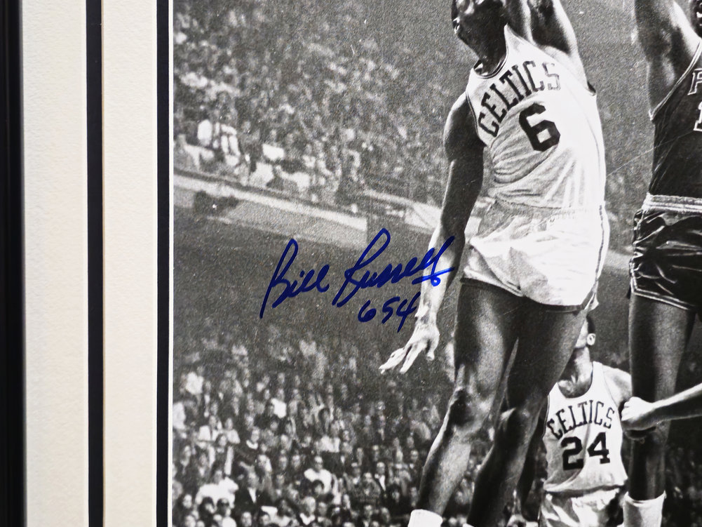 Wilt Chamberlain & Bill Russell Autographed Framed 16X20 Photo Beckett Beckett Image a