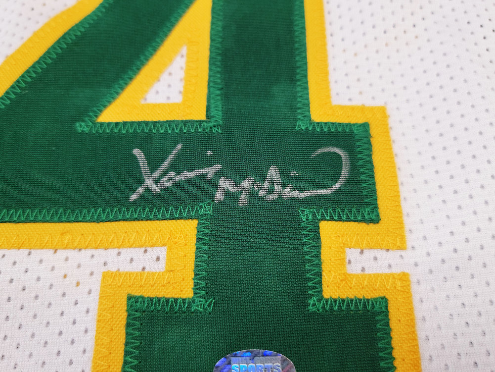 Seattle Supersonics Xavier Mcdaniel Autographed White Jersey Mcs Holo #202420 Image a