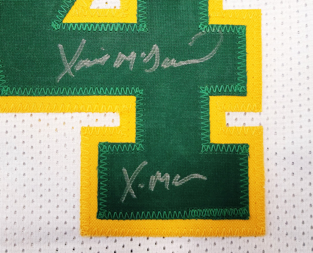 Seattle Supersonics Xavier Mcdaniel Autographed White Jersey "X-Man" Mcs Holo #202419 Image a