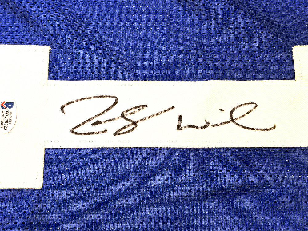 Byu Cougars Zach Wilson Autographed Royal Blue Jersey Beckett Beckett Image a
