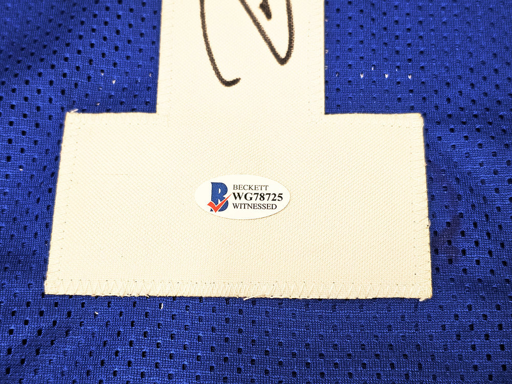 Byu Cougars Zach Wilson Autographed Royal Blue Jersey Beckett Beckett Image a