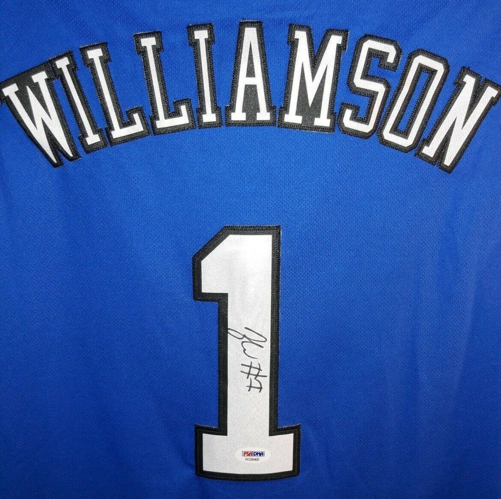 zion williamson autograph jersey