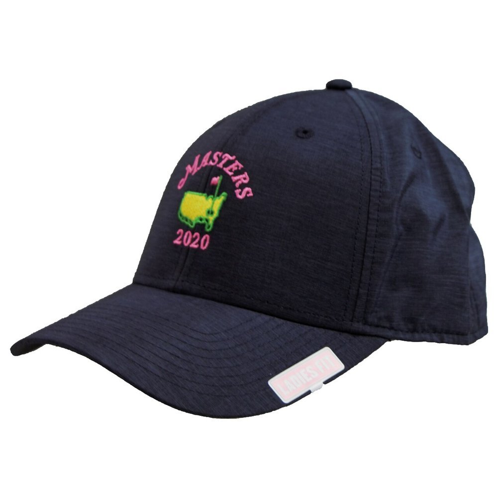 2020 Masters Ladies Performance Hat -Navy with Pink Logo Image a
