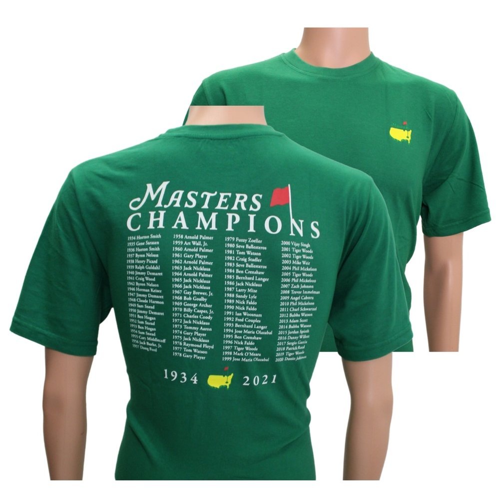 2021 Masters Green Champions T-Shirt Image a