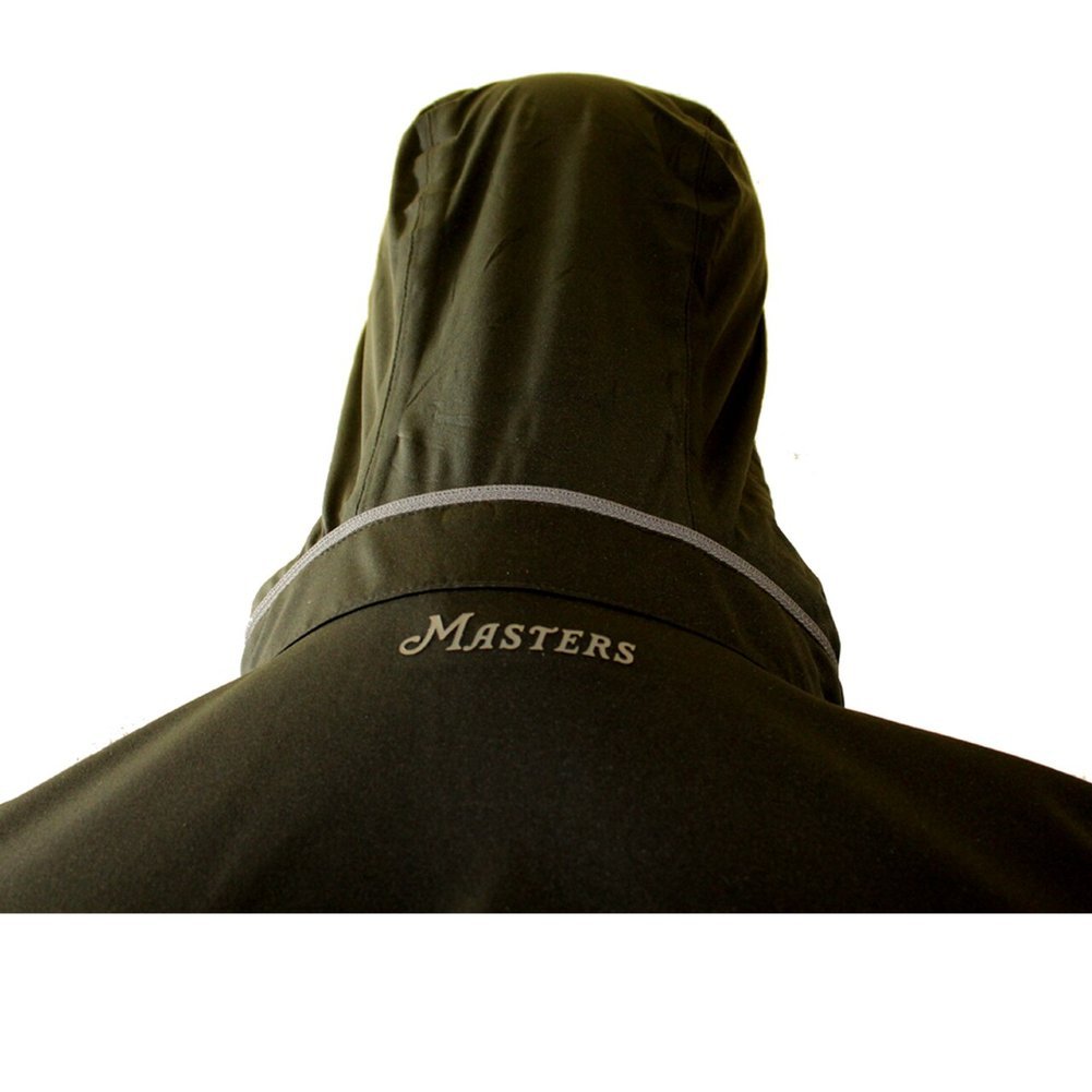 Masters Tech Black Full Zip Wind Jacket with Stowable Hood