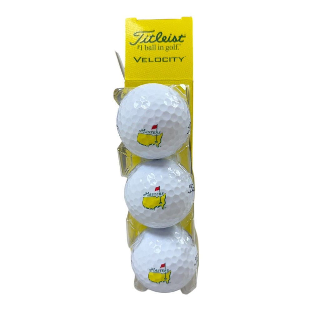 Masters Dozen Titleist Velocity Golf Balls in Box Image a
