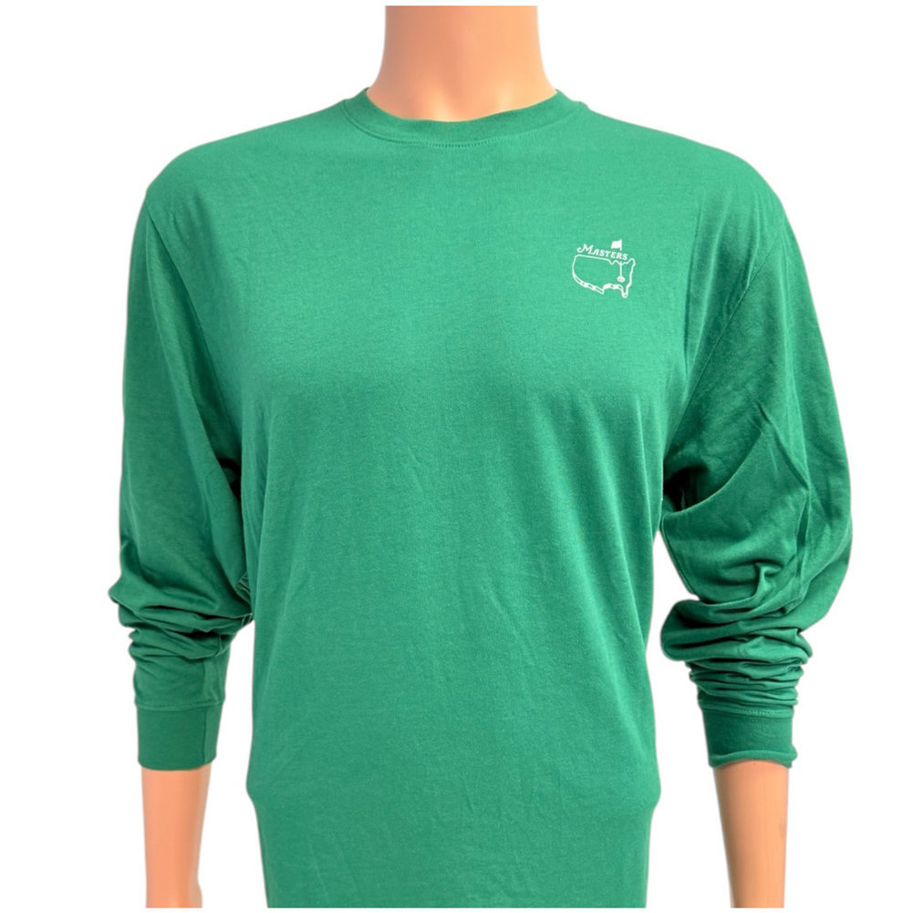 Masters Green Long Sleeve T-Shirt with Circle Two Color Logo Image a