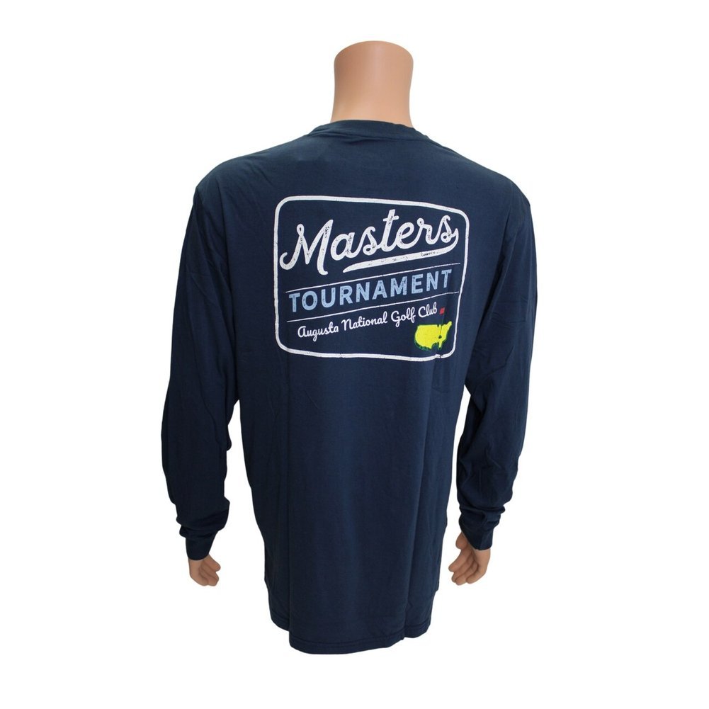 Masters Long-Sleeved Navy Retro Shirt Image a